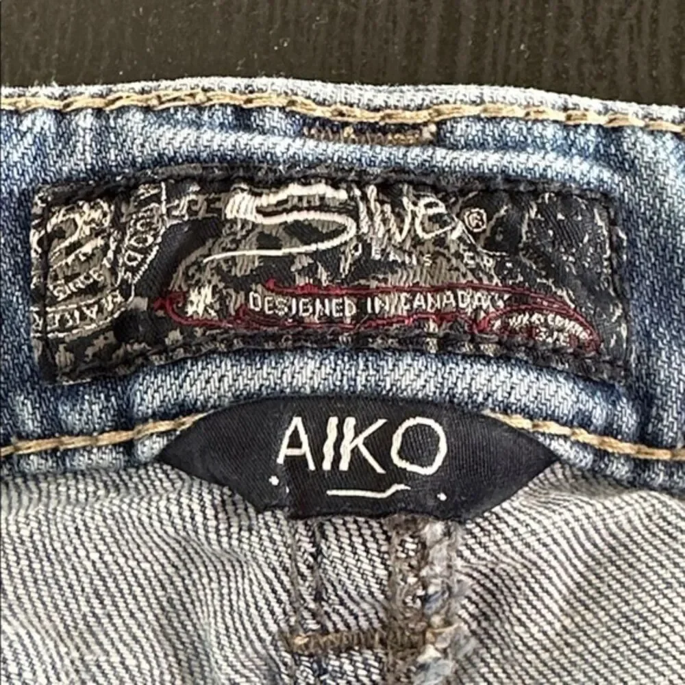 Silver Jeans Super Stretch Aiko Bootcut Low Rise Womens 32/33 Cotton Cowgirl - Picture 9 of 16